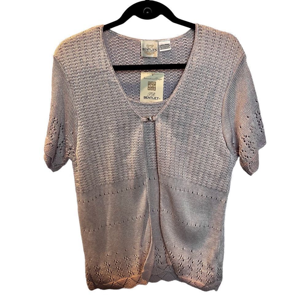 Bentley Women's Sweater 2 fer Light lavender Large